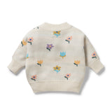 Wilson & Frenchy -Flower Pop Organic Knitted Jacquard Jumper