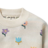 Wilson & Frenchy -Flower Pop Organic Knitted Jacquard Jumper