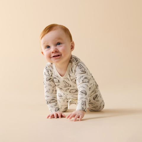 Foxglove Forest Organic Zipsuit with Feet