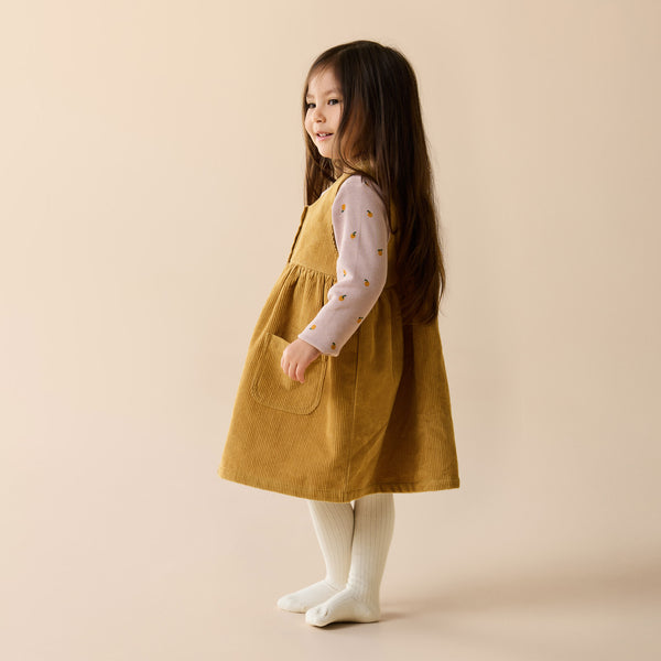 Amber Glow Organic Cord Dress