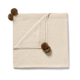 Organic Knitted Blanket - Cream