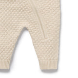 Cream Organic Knitted Bauble Growsuit