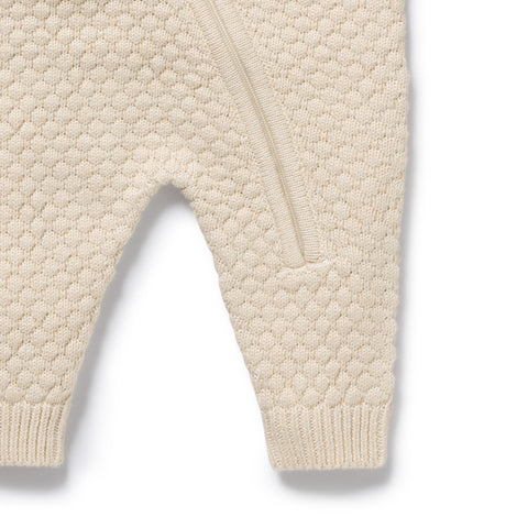 Cream Organic Knitted Bauble Growsuit
