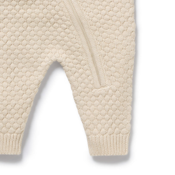 Cream Organic Knitted Bauble Growsuit