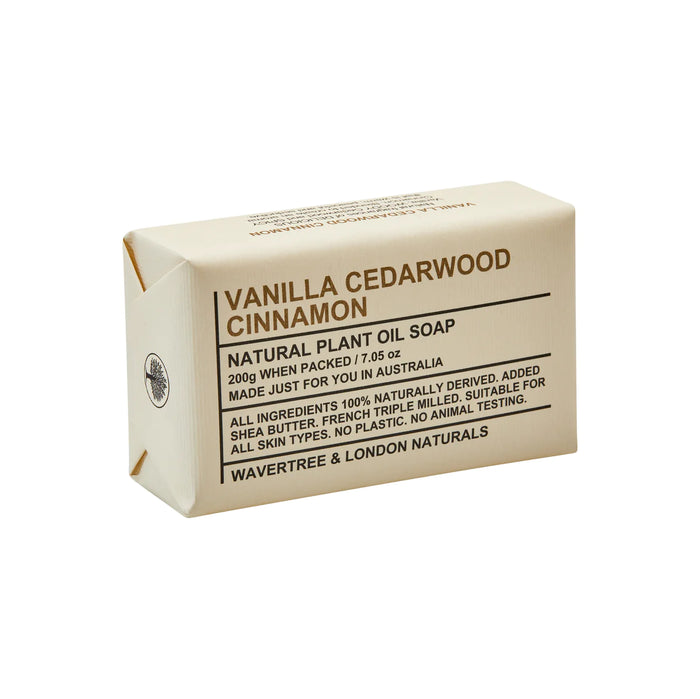 Wavertree & London Australia-Soap Bar- Vanilla, Cedarwood and Cinnamon