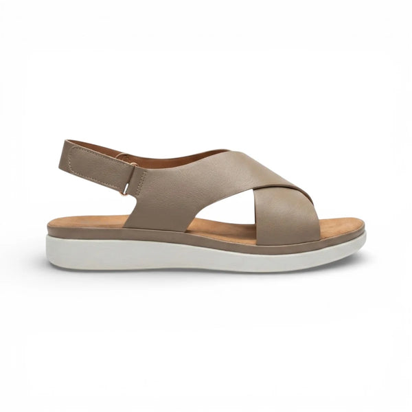 Isla Mocha Cross Strap Platform Sandal