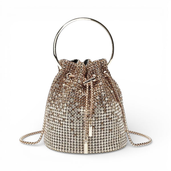 Gold Diamante Bucket Bag