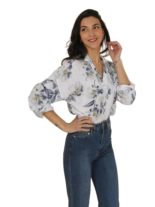 Floral  Linen Shirt