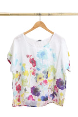 Basic Linen Tee Floral