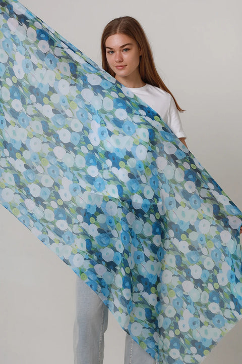 Poppy Scarf Blue