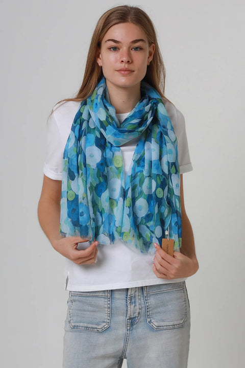 Poppy Scarf Blue