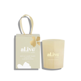 al.ive body- mini soy candle bauble - golden wattle & citrus