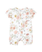 Bebe by Minihaha- LARA PRINT SS ZIP ROMPER