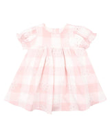 Bebe by Minihaha- LARA CUTWORK CHECK DRESS 3-5