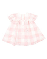 Bebe by Minihaha- LARA CUTWORK CHECK DRESS 3-5