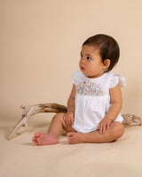 Bebe by Minihaha-FLORENECE EMBROIDERED FRILL ROMPER