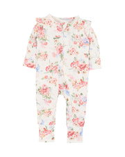 Bebe by Minihaha-ANYA BLOOM PRINT ORGANIC LS ZIPSUIT