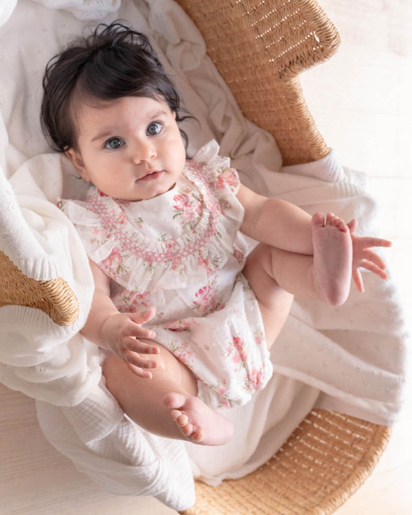 CHELSEA FRILL YOKE ROMPER