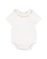 WILLA ORGANIC EMB. COLLAR BODYSUIT