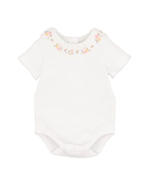 WILLA ORGANIC EMB. COLLAR BODYSUIT