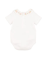 WILLA ORGANIC EMB. COLLAR BODYSUIT