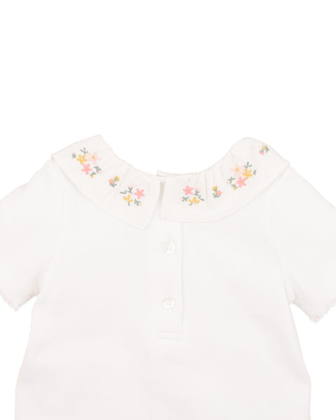 WILLA ORGANIC EMB. COLLAR BODYSUIT