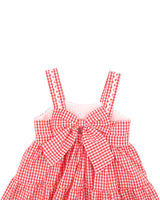 FESTIVE GINGHAM DRESS RED