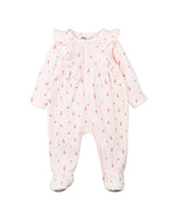 Bebe by Minihaha - DOTTI DITSY PRINT VELOUR LS ONESIE-PREMMIE