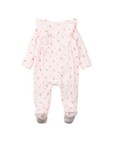 Bebe by Minihaha - DOTTI DITSY PRINT VELOUR LS ONESIE-PREMMIE