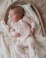 Bebe by Minihaha-NANCY VELOUR LS ZIP ONESIE