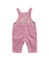 Bebe by Minihaha- FLOSSY EMBROIDERED CORD OVERALLS