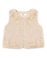 Winnie Embroidered Faux Fur Vest