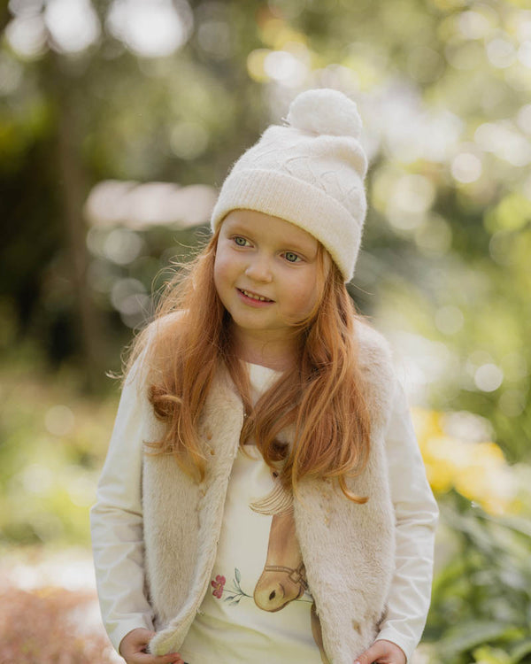 Winnie Embroidered Faux Fur Vest