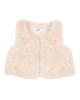 Winnie Embroidered Faux Fur Vest