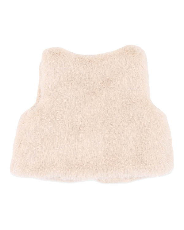Winnie Embroidered Faux Fur Vest