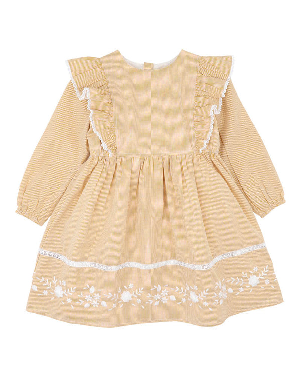 Winnie Embroidered Gingham Dress