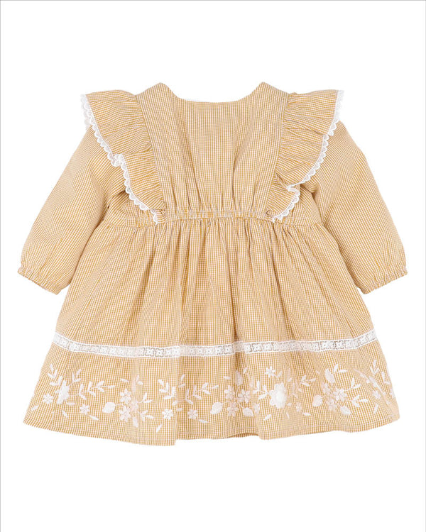 Winnie Embroidered Gingham Dress