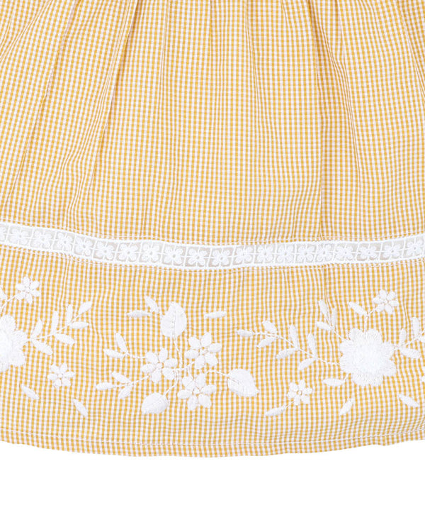 Winnie Embroidered Gingham Dress