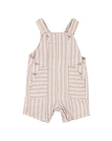 Bebe by Minihaha- BEIGE STRIPE OVERALLS