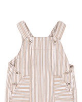 Bebe by Minihaha- BEIGE STRIPE OVERALLS