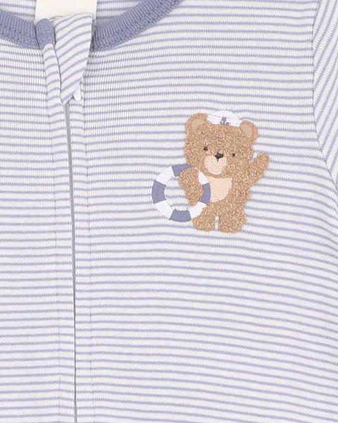 Bebe by Minihaha-AXEL ORGANIC STRIPE SS ZIPSUIT