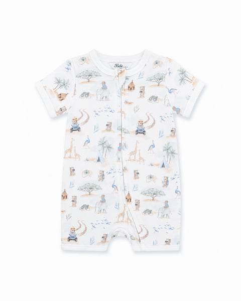 BRADY ORGANIC SS ZIP ROMPER