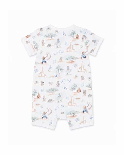 BRADY ORGANIC SS ZIP ROMPER