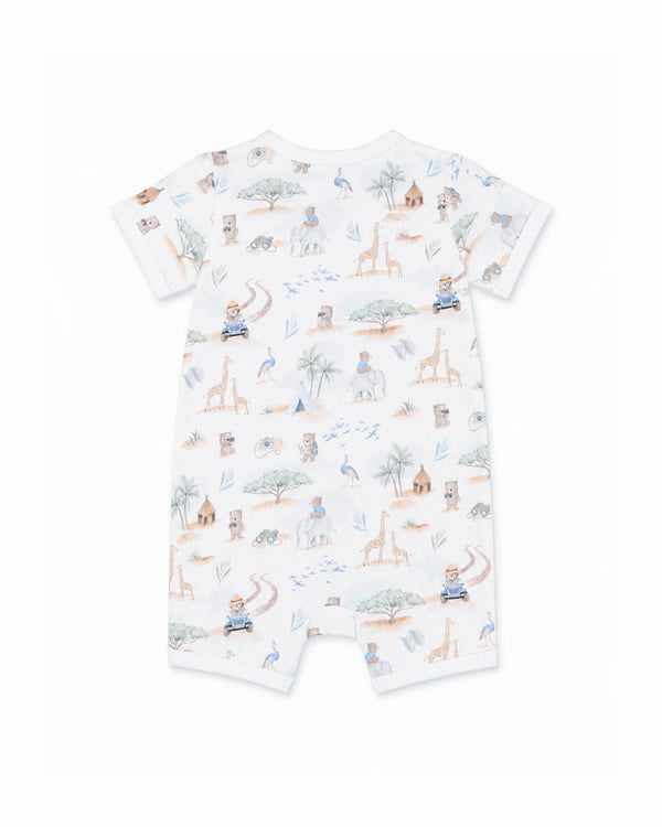 BRADY ORGANIC SS ZIP ROMPER