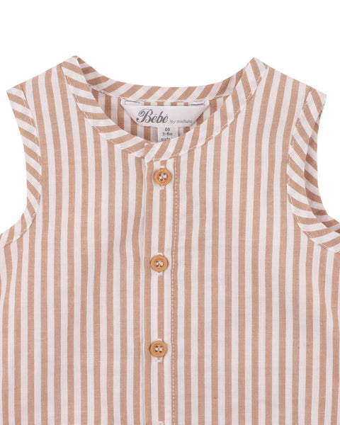BRADY STRIPE WOVEN ROMPER