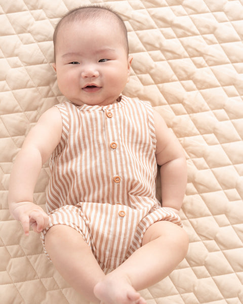BRADY STRIPE WOVEN ROMPER