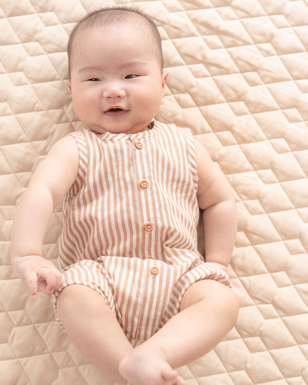 BRADY STRIPE WOVEN ROMPER