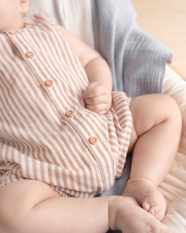 BRADY STRIPE WOVEN ROMPER