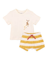 SWAY ORGANIC WIDE RIB SHORTS & TEE SET