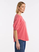 Marco Polo-Lantern Sleeve Pigment Tee Calypso